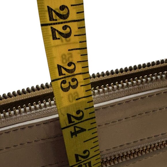 Lauren Ralph Lauren Cream Leather Crossbody Bag With Adjustable Strap & Gold - Picture 8 of 12